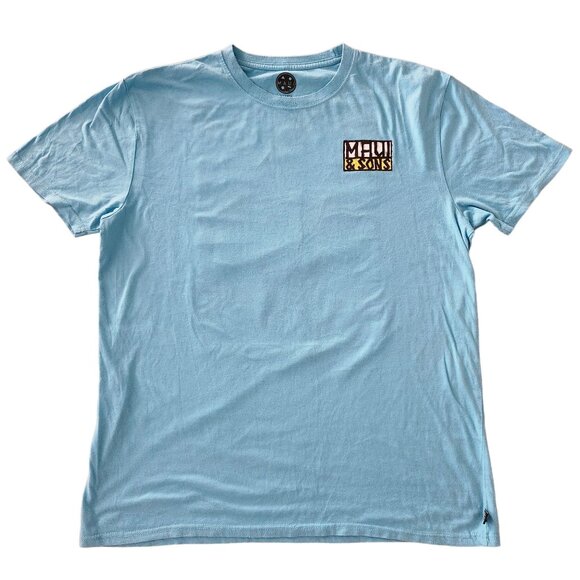 Maui & Sons Shark Graphic T-Shirt XL Ocean Blue - Picture 3 of 6